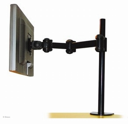 LCD monitor arm (desk clamp) - 5 adjustments - length 434 mm - Black