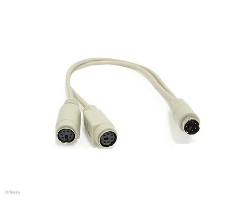 PS2 splitter cable from 2 to 1 PS2-port