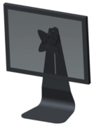 Monitor bureauvoet - hoogteverstelling/kantelen/zwenken/roteren - zwart