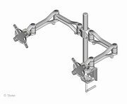 LCD Monitor Arm - Desk clamp - 5 adjustments - length 621mm - 10-24